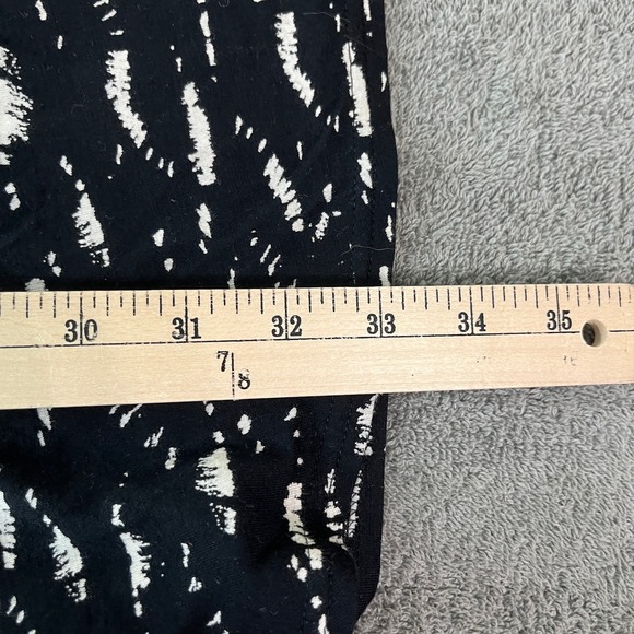 RVCA Skater Dress Womens Small Black White Tunic Mini Long Sleeve‎ Scoop Neck - Picture 8 of 9